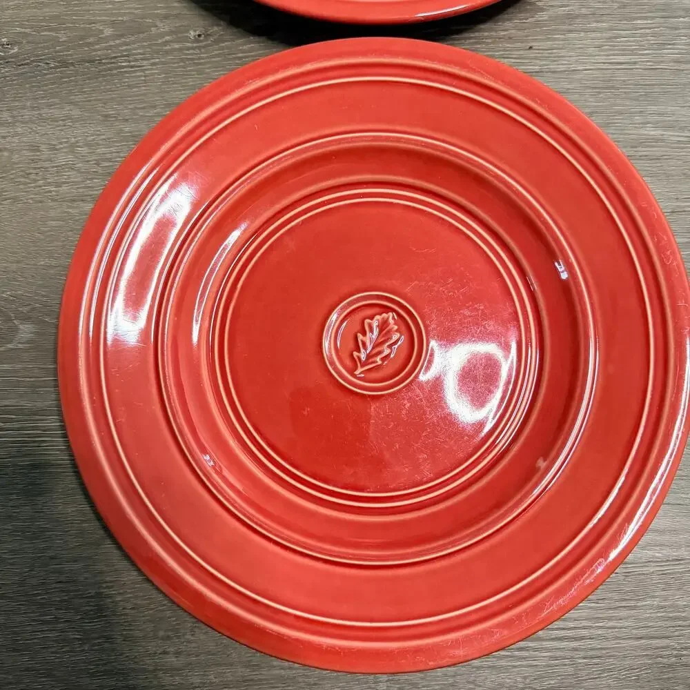 Set of 2 Dansk Craftmark Portugal Poppy Red Dinner Plate, 12